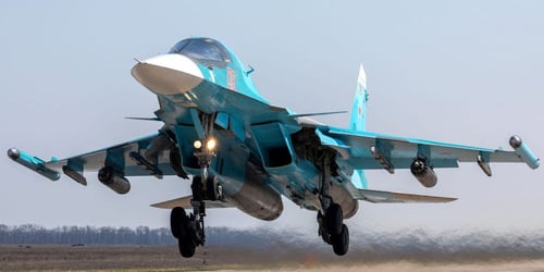 A Sukhoi Su-34 fighter bomber