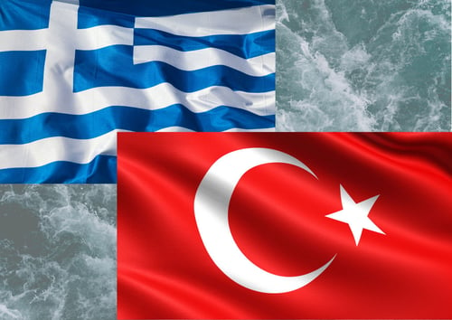Greek and Turkish flag