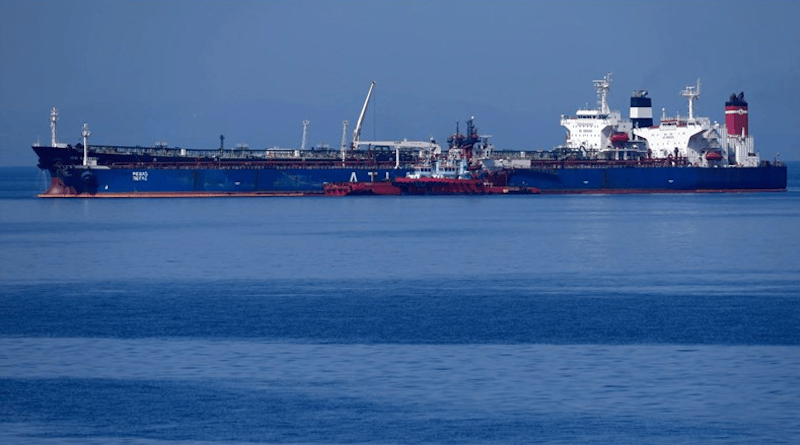 Greek oil tanker detained by Iran. Photo Credit Tasnim News Agency
