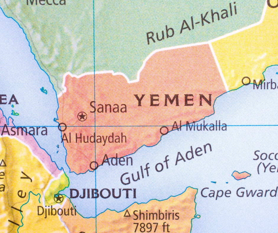 Gulf of Aden on map - Canva