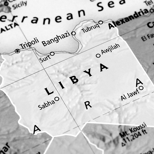 Libya map black
