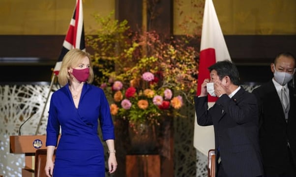 Liz Truss & Japanese foreign minister, Toshimitsu Motegi,